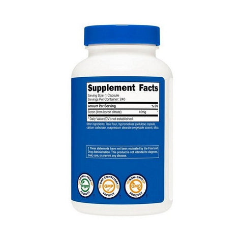 Nutricost, Boron Capsules, 10 Mg, 240 Count Nutricost