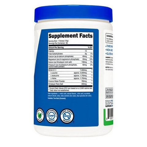 Nutricost, BCAA + Hydration Powder Green Apple, 30 Serving Nutricost