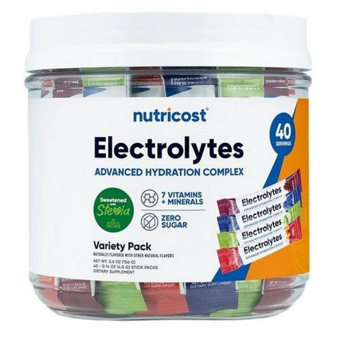 Nutricost, Electrolytes Hydration Complex Stickpacks Variety Pack, 40 Sticks Nutricost
