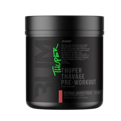 Raw Nutrition, Thuper Thavage Pre Workout Citrus Grapefruit, 516 Grams Raw Nutrition