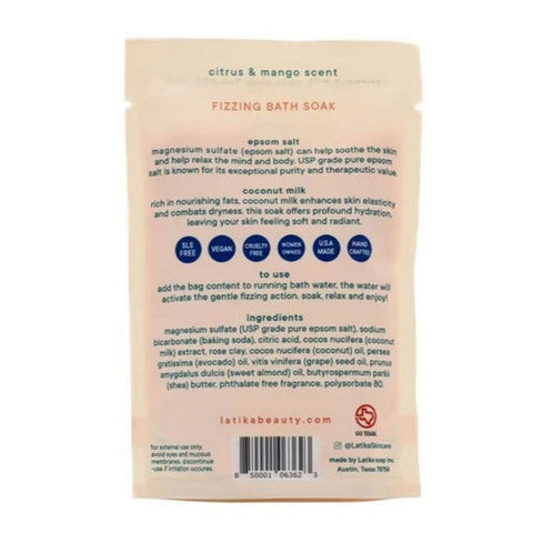 Latika Soap, Fizzing Bath Soak Bless Texas, 4 Oz Latika Soap