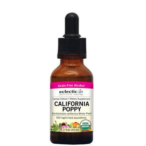 Eclectic Herb, California Poppy, 1 Oz with Alcohol Eclectic Herb