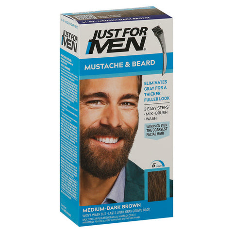 Medium Dark Brown Mustache And Beard Color 1 Oz (Case Of 3) by Just For Men