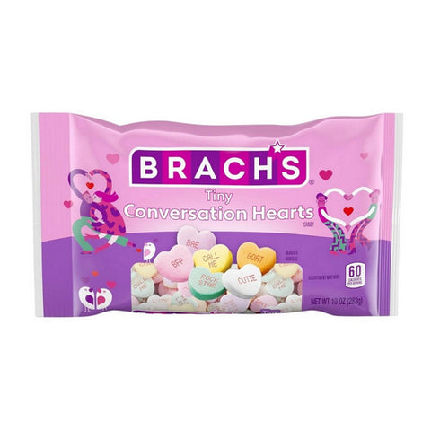 Tiny Conversation Hearts Valentines Day Candy 10 Oz (Case Of 12) by Brach's