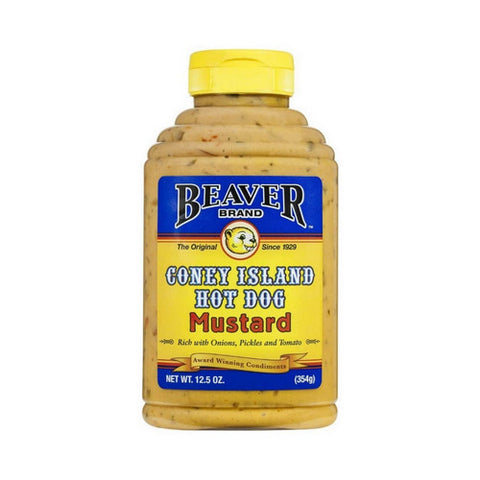 Coney Island Hot Dog Mustard 12.5 Oz (Case Of 6) by Beaverton