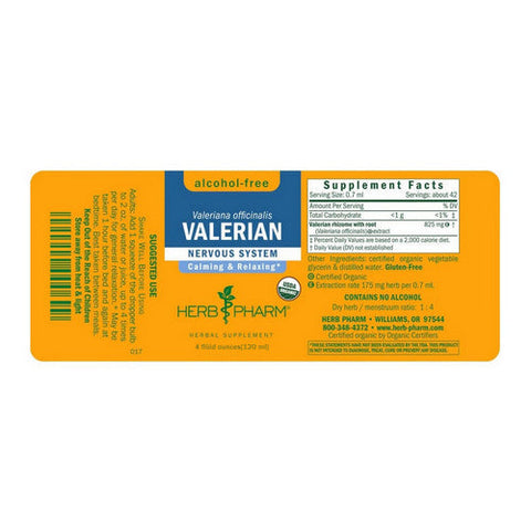 Herb Pharm, Valerian Alcohol-Free, 4 oz Herb Pharm
