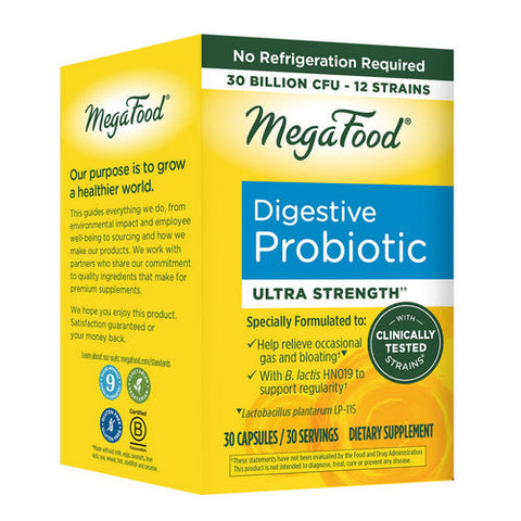 MegaFood, Digestive Probiotic Ultra Strength, 30 Capsules MegaFood