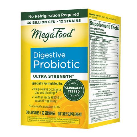 MegaFood, Digestive Probiotic Ultra Strength, 30 Capsules MegaFood