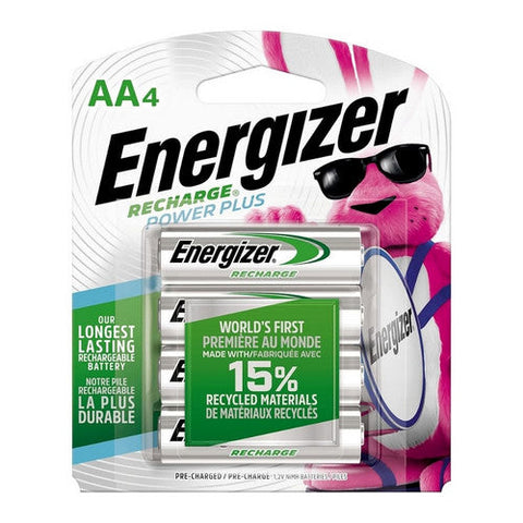 Energizer, Recharge Power Plus Pre-Charged NiMH Batteries AA, 4 Count Energizer