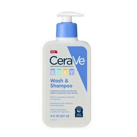 Cerave, Baby Wash And Shampoo, 8 Oz Cerave