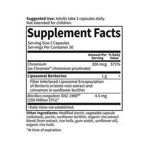 Garden of Life, Herbals Liposomal Berberine, 60 Count Garden of Life