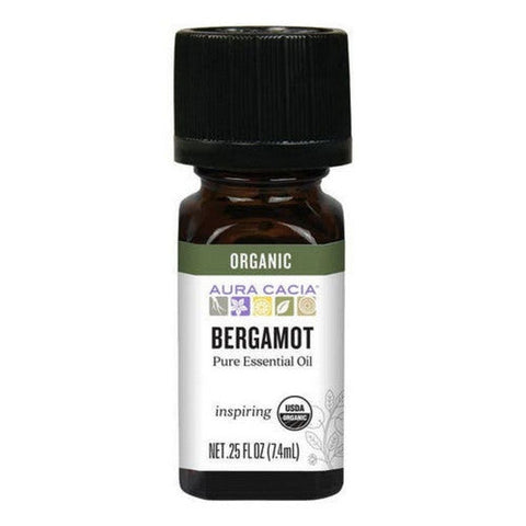 Aura Cacia, Organic Bergamot Essential Oil, 0.25 Oz Aura Cacia