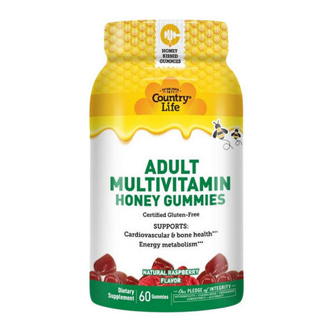 Country Life, Adult Multivitamin Honey Gummies, 60 Gummies Country Life