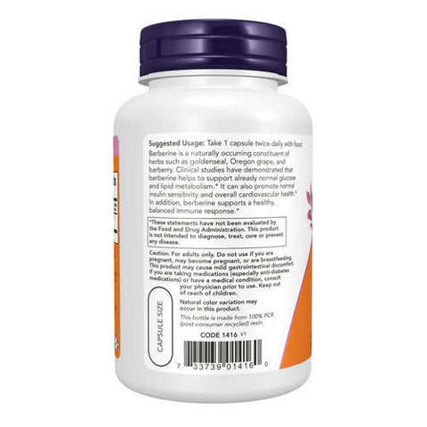 Now Foods, Berberine HCl, 500 mg, 90 Veg Capsules Now Foods