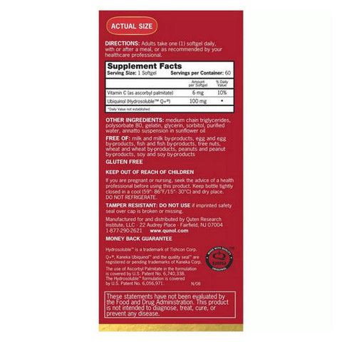 Qunol, Mega CoQ10 Natural Ubiquinol Softgels, 60 Count Qunol