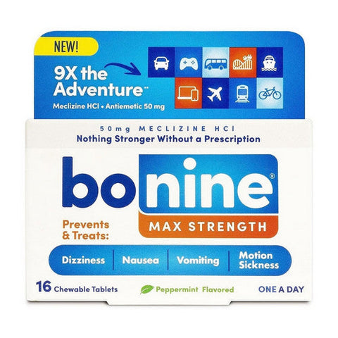 Bonine, Max Chewable For Motion Sickness Relief, 16 Tabs Bonine