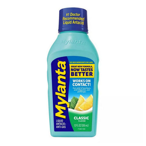 Mylanta, Antacid + Anti-Gas Liquid Maximum Strength Classic, 12 Oz Mylanta
