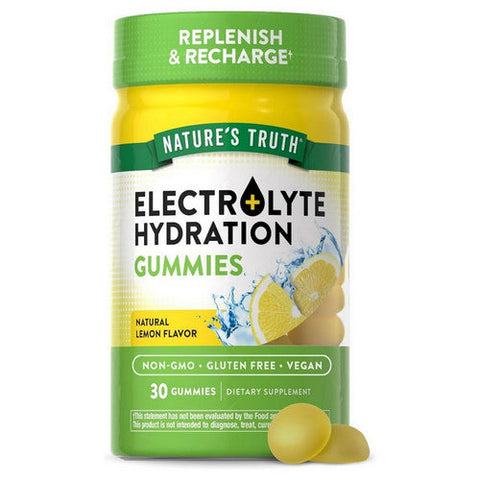 Nature's Truth, Electrolyte Hydration Gummies Natural Lemon, 30 Count Nature's Truth