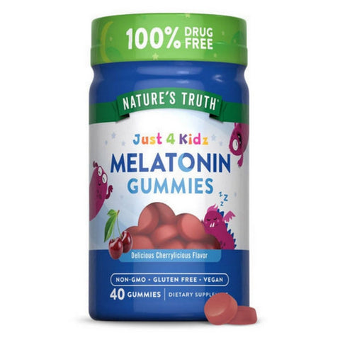 Nature's Truth, Just 4 Kidz Sleep Melatonin Gummies Natural Cherrylicious, 40 Count Nature's Truth