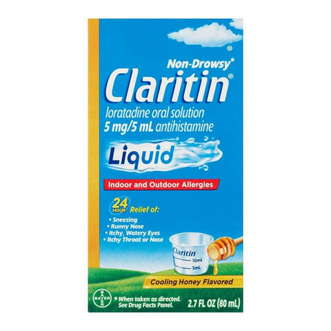 Claritin, Liquid Non-Drowsy Honey Flavored, 2.7 Oz Claritin
