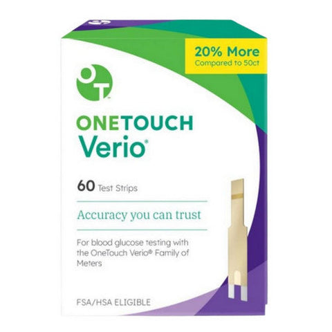Onetouch, Verio Test Strips, 60 Count Onetouch