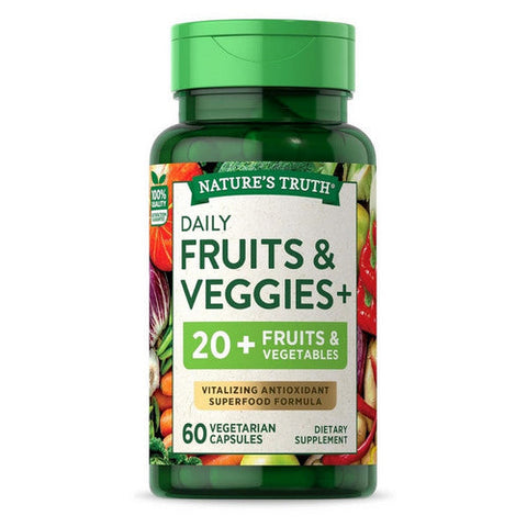 Nature's Truth, Daily Fruits And Veggies Plus Vegetarian, 60 Caps Nature's Truth