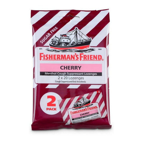 Fisherman's Friend, Cough Drops Bag Cherry Menthol, 40 Count Fisherman's Friend