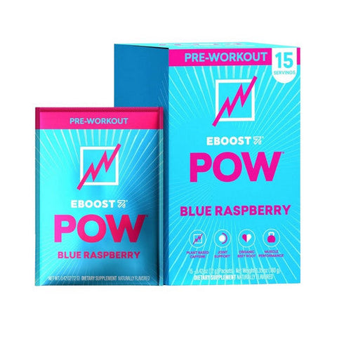 Eboost, Pre Workout Powder Blue Raspberry, 6.34 Oz Eboost