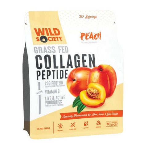 Wild Society Nutrition, Collagen Probiotic Peach, 13.76 Oz Wild Society Nutrition