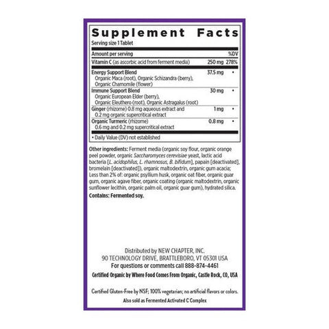 New Chapter, Immune Defense Vitamin C Plus Elderberry, 90 Count New Chapter