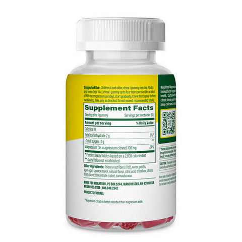 MegaFood, High Absorption Magnesium Citrate, 60 Gummies MegaFood