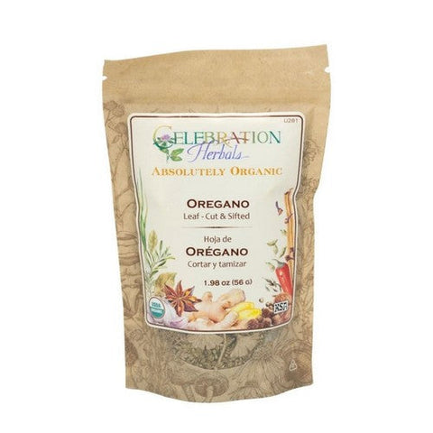 Celebration Herbals, Organic Oregano Leaf Cut And Shifted, 16 Oz Celebration Herbals
