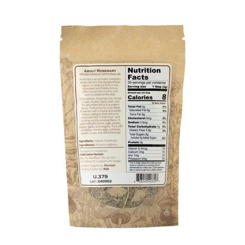 Celebration Herbals, Organic Rosemary Leaf Whole, 60 Grams Celebration Herbals