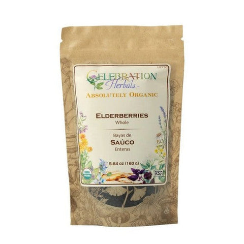 Celebration Herbals, Organic Elderberries Whole, 160 Grams Celebration Herbals