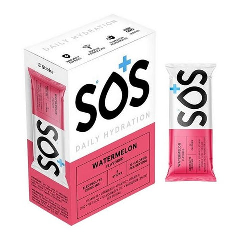 Sos Hydration, Daily Hydration Electrolytes Watermelon, 8 Count Sos Hydration