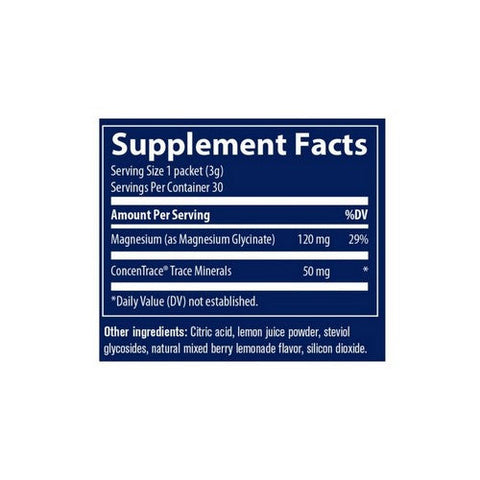 Trace Minerals, Magnesium Glycinate Stick Pack, 120 Mg, 30 Count Trace Minerals