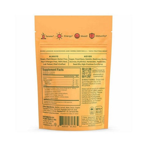Plant People, Wonder Day Mushroom Gummies, 10 Count Plant People