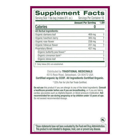Traditional Medicinals, Organic Rosy Mood, 16 Bags Traditional Medicinals