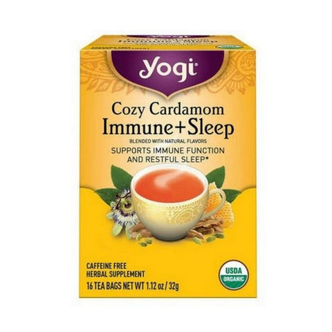 Yogi, Organic Cozy Cardamon Immune Plus Sleep Tea, 16 Bags Yogi