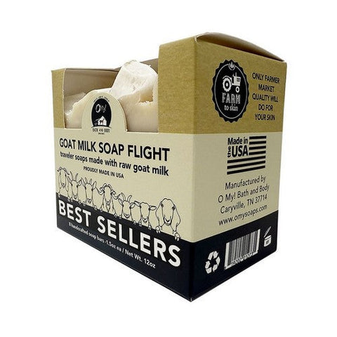 O MY!, Goat Milk Traveler Soap Flight Box Exfoliators, 8 Oz O MY!