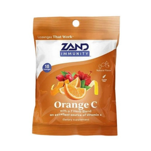Zand, Orange C Lozenges, 18 Count Zand