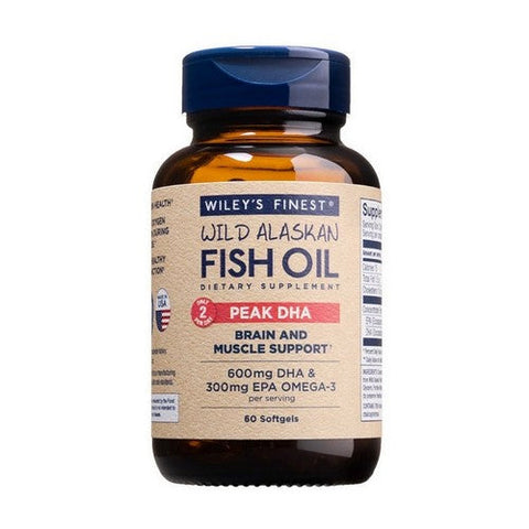 Wiley's Finest, Wild Alaskan Fish Oil Peak DHA And Dose Of EPA, 60 Softgels Wiley's Finest