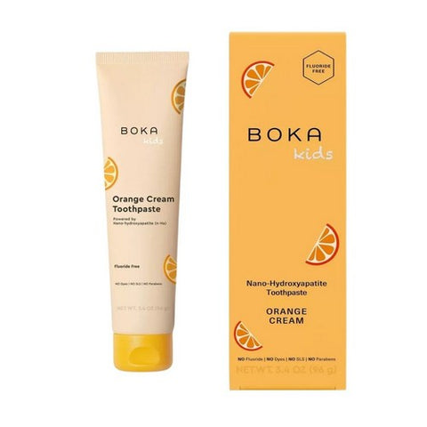 Boka, Kids' Fluoride-Free Nano Hydroxyapatite Toothpaste Orange Creamsicle, 3.4 Oz Boka