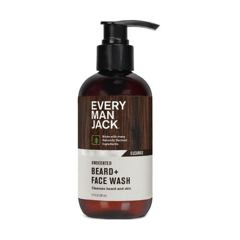 Every Man Jack, Beard And Face Wash Unscented, 6.7 Oz Every Man Jack
