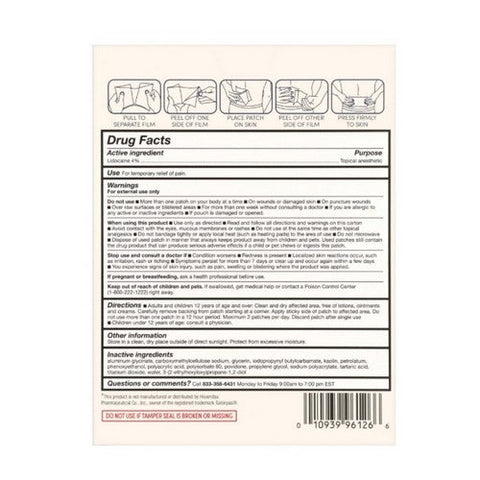 Foster And Thrive, Lidocaine Pain Relief Patch, 6 Each