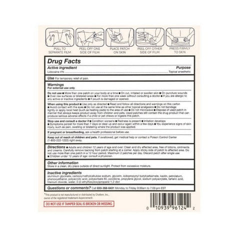 Foster And Thrive, Lidocaine Pain Relief Patch, 5 Each