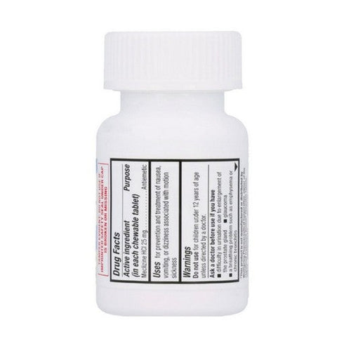 Foster And Thrive, Motion Sickness Meclizine HCl Chewable Raspberry, 25 Mg, 100 Tabs