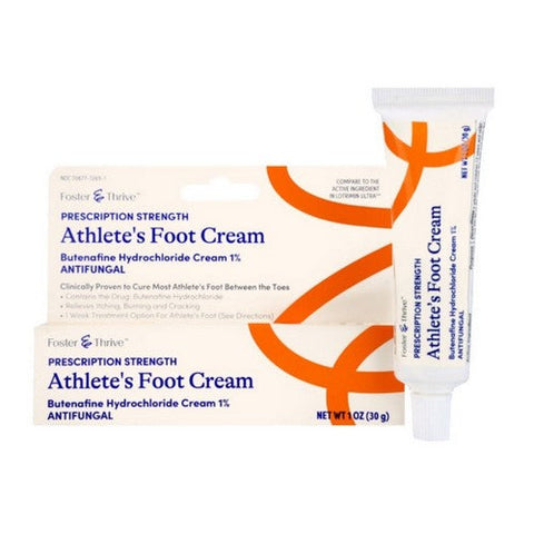 Foster And Thrive, Prescription Strength Butenafine Hydrochloride 1% Athlete's Foot Cream, 1 Oz