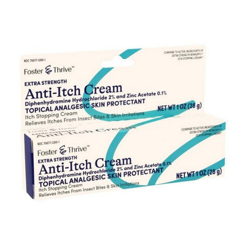 Foster And Thrive, Extra Strength Anti-Itch Diphenhydramine HCl Cream, 1 Oz Foster And Thrive