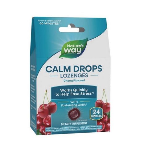 Calm Drops Lozenges Cherry 24 Count by Nature's Way